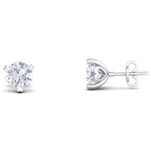 Diamond Hearts Solitaire Earrings